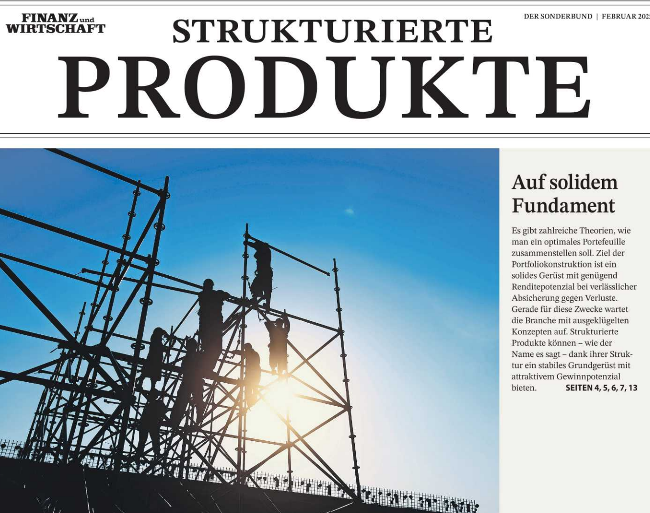 Featured in: Finanz und Wirtschaft - Strukturierte Produkte